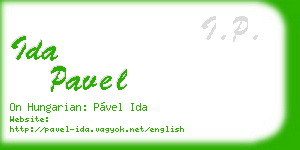 ida pavel business card